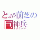 とある前芝の巨神兵（アカシリク）