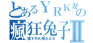 とあるＹＲＫ妻の瘋狂兔子Ⅱ（信ＹＲＫ得ＡＡＡ）