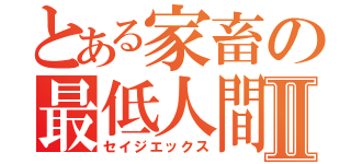 とある家畜の最低人間Ⅱ（セイジエックス）