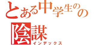 とある中学生のの陰謀（インデックス）