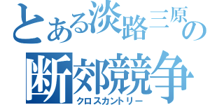 とある淡路三原の断郊競争（クロスカントリー）