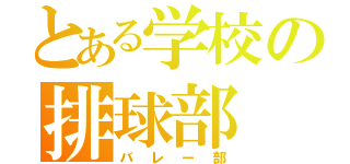 とある学校の排球部（バレー部）