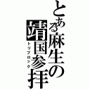 とある麻生の靖国参拝（トリブロック）