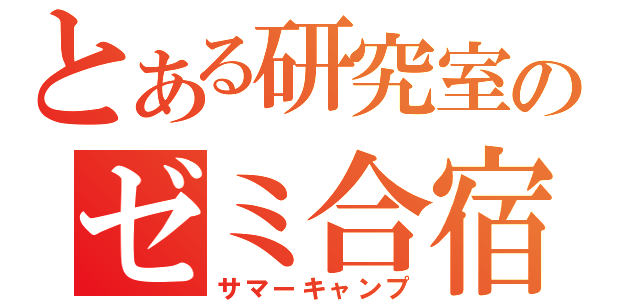 とある研究室のゼミ合宿（サマーキャンプ）