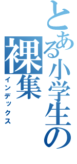 とある小学生の裸集（インデックス）