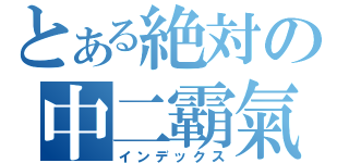 とある絶対の中二霸氣（インデックス）