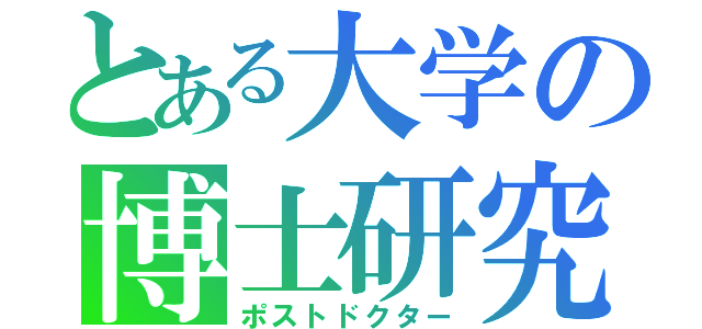 とある大学の博士研究員（ポストドクター）