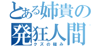 とある姉貴の発狂人間（クズの極み）