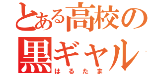 とある高校の黒ギャル（はるたま）