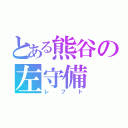 とある熊谷の左守備（レフト）