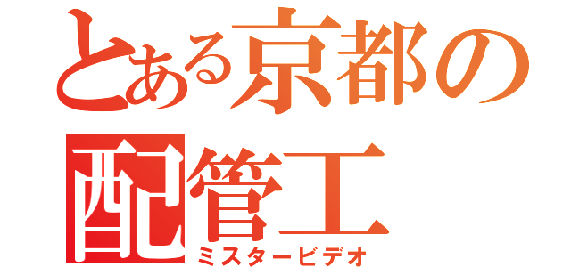 とある京都の配管工（ミスタービデオ）