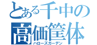 とある千中の高価筐体（ハローズガーデン）