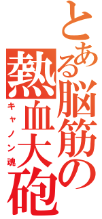 とある脳筋の熱血大砲（キャノン魂）