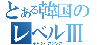 とある韓国のレベルⅢ（チャン・グンソク）