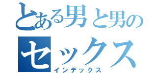 とある男と男のセックス（インデックス）