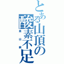 とある山頂の酸素不足（高山病）