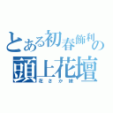 とある初春飾利の頭上花壇（花さか娘）