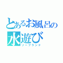 とあるお風呂の水遊び（ソープランド）