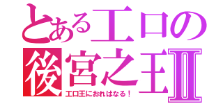 とある工口の後宮之王Ⅱ（工口王におれはなる！）