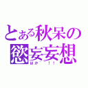 とある秋呆の慾妄妄想（ばか~~！！）