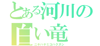 とある河川の白い竜（ニギハヤミコハクヌシ）