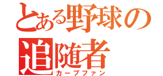 とある野球の追随者（カープファン）