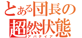 とある団長の超然状態（アパテイア）