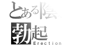 とある陰嚢の勃起（Ｅｒｅｃｔｉｏｎ）