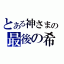 とある神さまの最後の希望（）