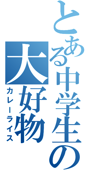 とある中学生の大好物（カレーライス）