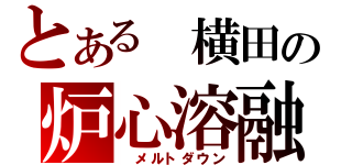 とある　横田の炉心溶融（　メルトダウン）