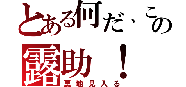 とある何だ、この露助！（裏地見入る）