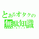 とあるオタクの無駄知識（くちパッチ）