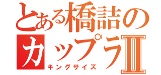 とある橋詰のカップラーメンⅡ（キングサイズ）