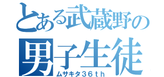 とある武蔵野の男子生徒（ムサキタ３６ｔｈ）