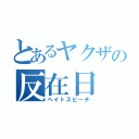 とあるヤクザの反在日（ヘイトスピーチ）