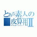 とある素人の 皮算用Ⅱ（イマジネーション）