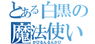 とある白黒の魔法使い（かびるんるんかび）