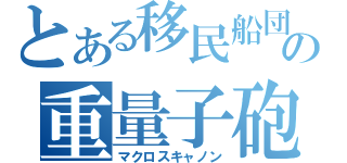 とある移民船団の重量子砲（マクロスキャノン）