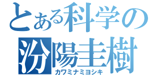 とある科学の汾陽圭樹（カワミナミヨシキ）