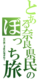 とある奈良県民のぼっち旅（京の美しき茶の味求めて）