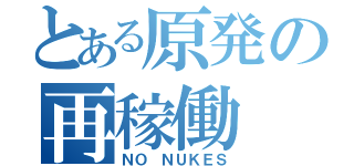 とある原発の再稼働（ＮＯ　ＮＵＫＥＳ）