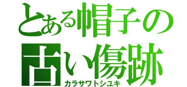 とある帽子の古い傷跡（カラサワトシユキ）