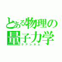 とある物理の量子力学（クアンタム）