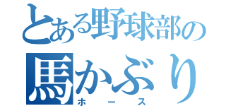 とある野球部の馬かぶり（ホース）