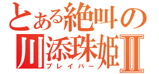 とある絶叫の川添珠姫Ⅱ（ブレイバー）