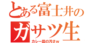 とある富士井のガサツ生活（カレー皿の汚さｗ）