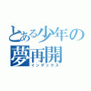 とある少年の夢再開（インデックス）