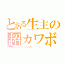 とある生主の超カワボ（しぃさんカワボ（゜ー゜＊））