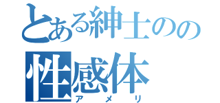 とある紳士のの性感体（アメリ）